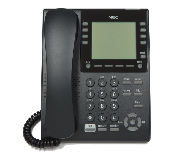 NEC SL2100  ITY-8LDX-1P (BK) TEL Entry IP 8-button Display Telephone (DESI Less)