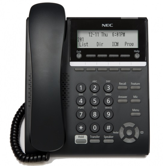 NEC SL2100 ITY-6D-1P (BK) TEL Entry IP 6-button Display Telephone